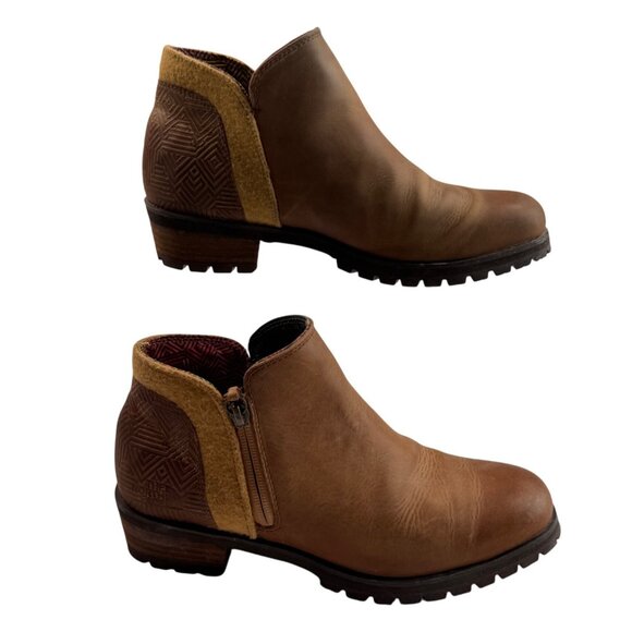 The North Face Bridgeton Zip Women Leather Booties 8.5 Ankle Boots - Picture 1 of 10